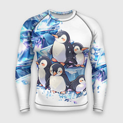 Мужской рашгард Пингвины и лёд