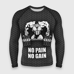 Рашгард мужской No pain, no gain, цвет: 3D-принт