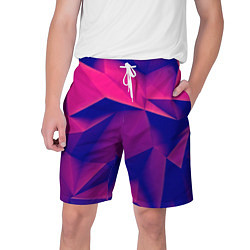 Шорты на шнурке мужские Violet polygon, цвет: 3D-принт