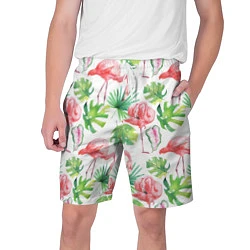 Мужские шорты Фламинго в тропиках