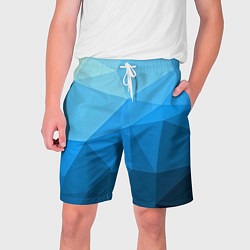 Шорты на шнурке мужские Geometric blue, цвет: 3D-принт