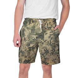 Мужские шорты Камуфляж пиксельный: хаки