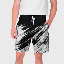 Шорты на шнурке мужские Белый и черный, цвет: 3D-принт