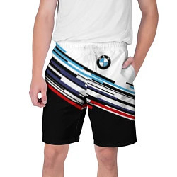Шорты на шнурке мужские BMW BRAND COLOR БМВ, цвет: 3D-принт