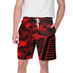 Шорты на шнурке мужские CS:GO Red Camo, цвет: 3D-принт