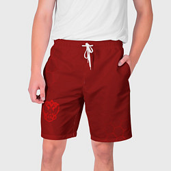 Шорты на шнурке мужские Russia 2022 Shorts Red Maсhine, цвет: 3D-принт