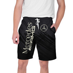 Шорты на шнурке мужские Mercedes AMG: Black Edition, цвет: 3D-принт