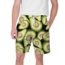 Шорты на шнурке мужские Avocado background, цвет: 3D-принт