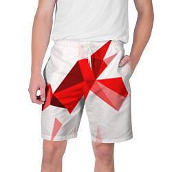 Шорты на шнурке мужские GEOMETRY RED, цвет: 3D-принт