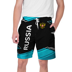 Шорты на шнурке мужские RUSSIA, цвет: 3D-принт
