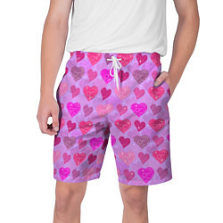 Мужские шорты Розовые сердечки