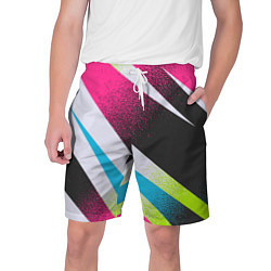 Шорты на шнурке мужские Sport style: Линии, цвет: 3D-принт