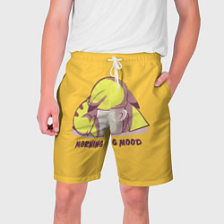 Шорты на шнурке мужские Pikachu morning mood, цвет: 3D-принт