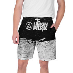 Мужские шорты Линкин Парк Лого Рок ЧБ Linkin Park Rock