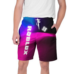 Шорты на шнурке мужские Роблокс лого х эмблема, цвет: 3D-принт