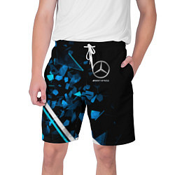 Шорты на шнурке мужские Mercedes AMG Осколки стекла, цвет: 3D-принт