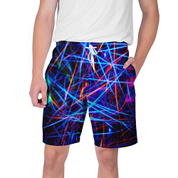 Шорты на шнурке мужские NEON LINES Glowing Lines Effect, цвет: 3D-принт