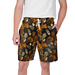 Мужские шорты Тигры и листья Тропики