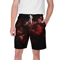 Шорты на шнурке мужские Красный космос Red space, цвет: 3D-принт