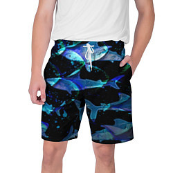 Шорты на шнурке мужские На дне морском Акулы, цвет: 3D-принт