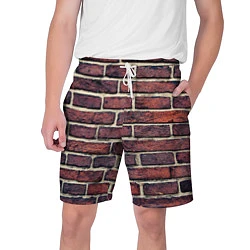 Шорты на шнурке мужские Brick Wall, цвет: 3D-принт