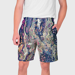 Шорты на шнурке мужские Не смешавшиеся краски abstract pattern, цвет: 3D-принт