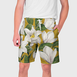 Мужские шорты Цветы Белые Лилии