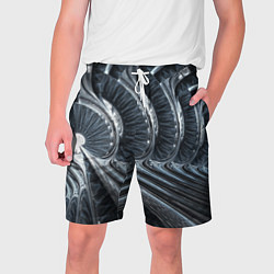 Шорты на шнурке мужские Фрактальный абстрактный паттерн Броня Fractal Abst, цвет: 3D-принт