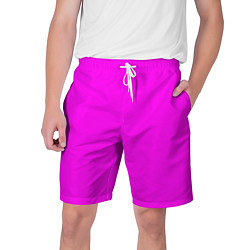 Мужские шорты Однотонный розовый неоновый Пион