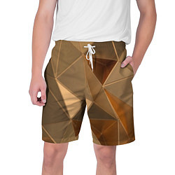 Мужские шорты Золотые 3D треугольники