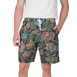 Шорты на шнурке мужские Floral pattern Цветочный паттерн, цвет: 3D-принт