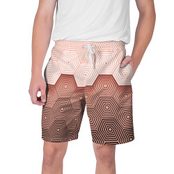 Шорты на шнурке мужские Hexagon Minimal, цвет: 3D-принт