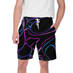 Мужские шорты Неоновые линзы во тьме - Фиолетовый