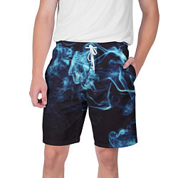 Шорты на шнурке мужские Неоновые пары дыма - Синий, цвет: 3D-принт