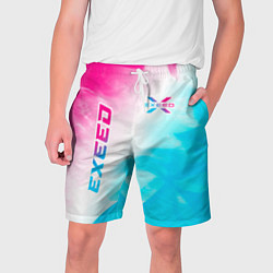 Шорты на шнурке мужские Exeed Neon Gradient, цвет: 3D-принт