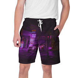 Мужские шорты Неоновый ночной переход - Фиолетовый