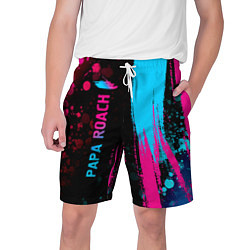 Шорты на шнурке мужские Papa Roach Neon Gradient, цвет: 3D-принт