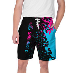 Шорты на шнурке мужские Scorpions - Neon Gradient, цвет: 3D-принт