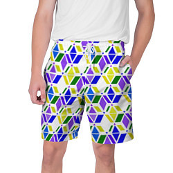 Мужские шорты Разноцветный неоновый геометрический узор