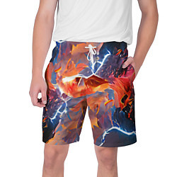Шорты на шнурке мужские Fire thunder, цвет: 3D-принт