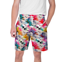 Шорты на шнурке мужские Многоцветный абстрактный геометрический, цвет: 3D-принт