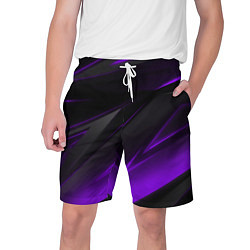 Мужские шорты Черно-фиолетовая геометрическая абстракция