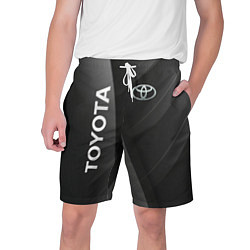 Шорты на шнурке мужские Toyota - серая абстракция, цвет: 3D-принт