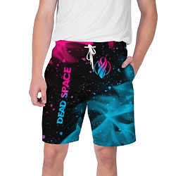Шорты на шнурке мужские Dead Space - neon gradient: символ и надпись верти, цвет: 3D-принт