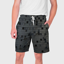 Шорты на шнурке мужские Пиксельный объёмный паттерн, цвет: 3D-принт