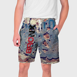 Шорты на шнурке мужские Старая кирпичная стена - Bronx, цвет: 3D-принт