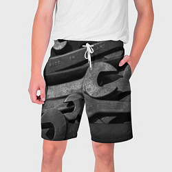 Шорты на шнурке мужские Композиция из гаечных ключей, цвет: 3D-принт