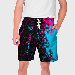 Шорты на шнурке мужские Galatasaray - neon gradient: по-вертикали, цвет: 3D-принт