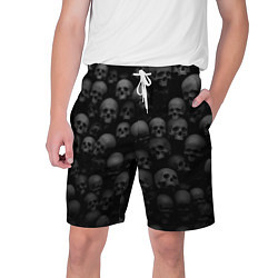 Шорты на шнурке мужские Композиция из черепов - Dark, цвет: 3D-принт
