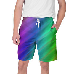 Шорты на шнурке мужские Полосы всех цветов радуги, цвет: 3D-принт